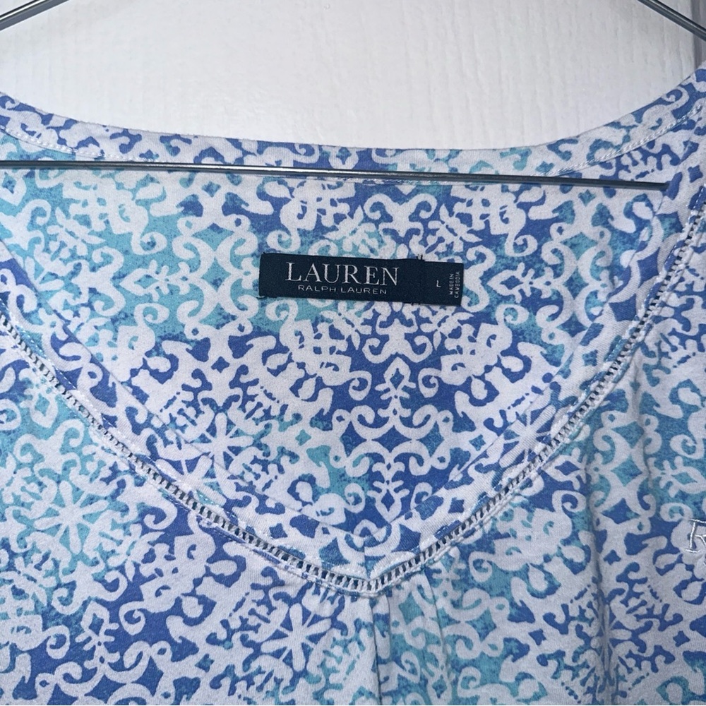 LAUREN Ralph Lauren Turquoise Women’s Top Size Large - Picture 2 of 9